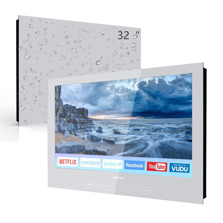 Sylvox 32" Smart Espejo TV impermeable para el baño (Empotrado en la pared)