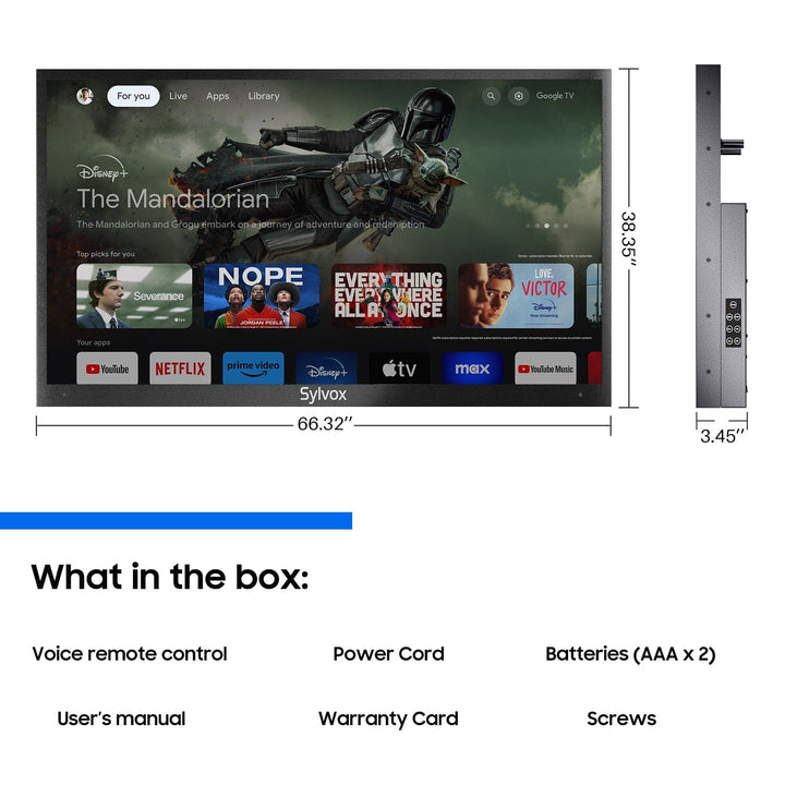 75" QLED Outdoor TV Smart van Google TV - Deck Pro Serie 2.0 Gen. QLED Version