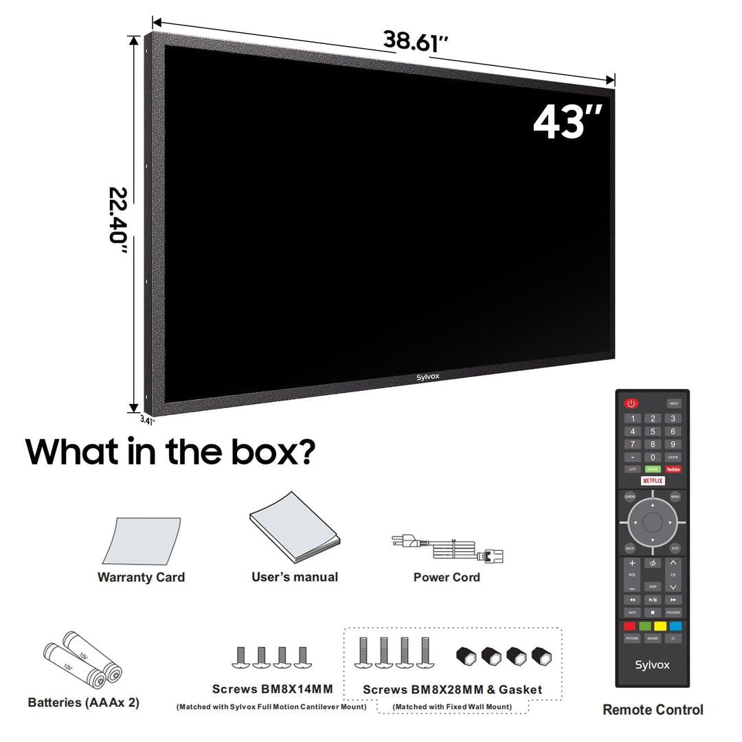 43" Outdoor Digital Signage & TV – 2025 Modell für den Außenbereich