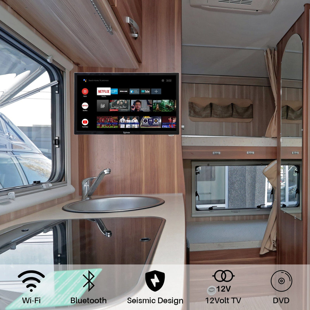 Sylvox 27" Smart 12V TV with DVD Player (Trailer Series)