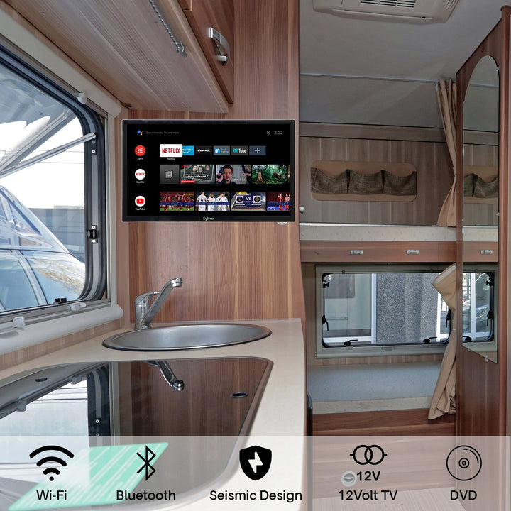 Sylvox 27" Smart 12V TV with DVD Player (Trailer Series)