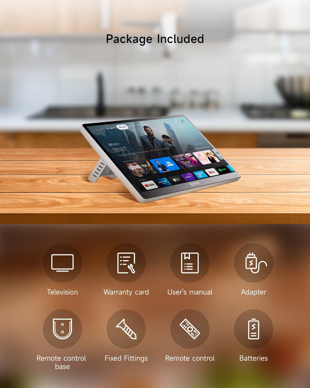 Sylvox 15,6" Smart TV da incasso per la cucina