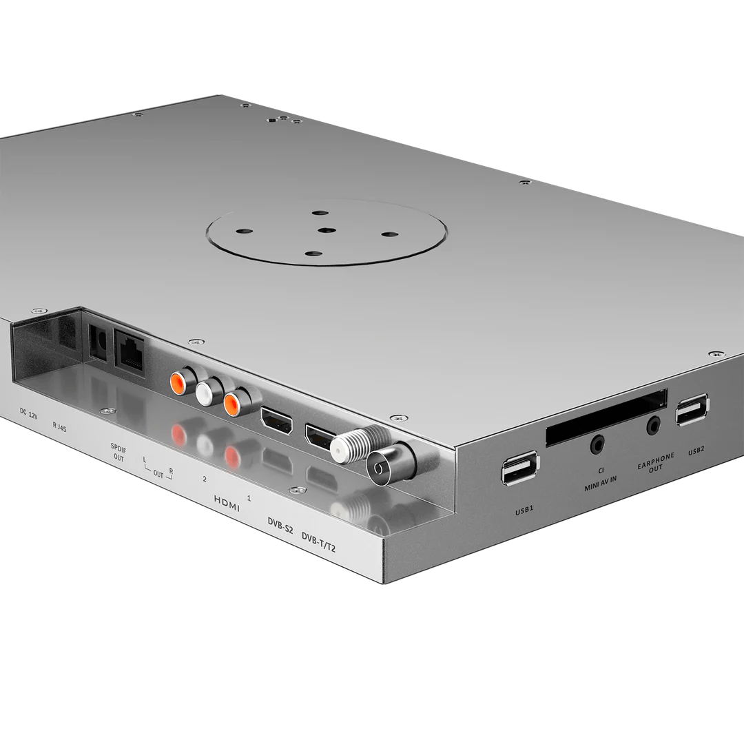 Sylvox-EU Sylvox 15,6" Smart Kleiner Fernseher für die Küche unter dem Schrank Montiert (Silber)