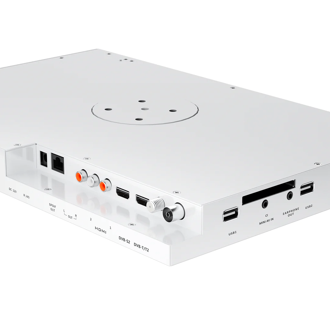 Sylvox-DE Sylvox 15,6" Smart Kleiner Fernseher für die Küche unter dem Schrank Montiert  (Weiß)