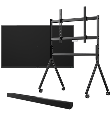 TV + Support TV Mobile + Barre de son