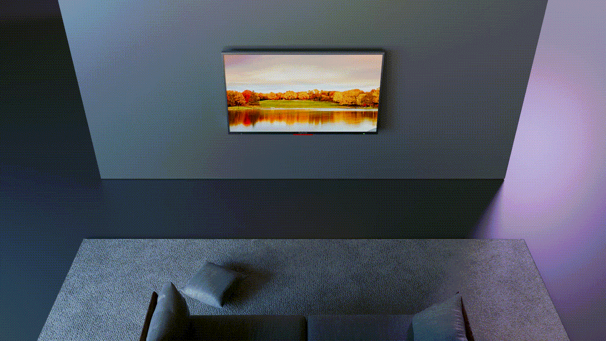 TV mit umgebendem Klang