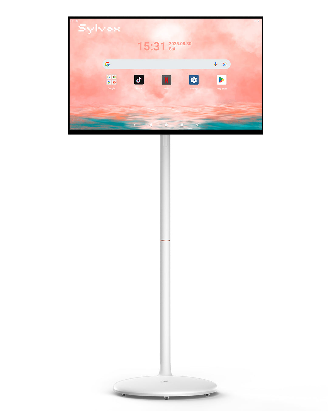 Sylvox 27 Zoll Akku Fernseher – Rollbarer Smart Touch Bildschirm mit 5 Stunden Batterielaufzeit