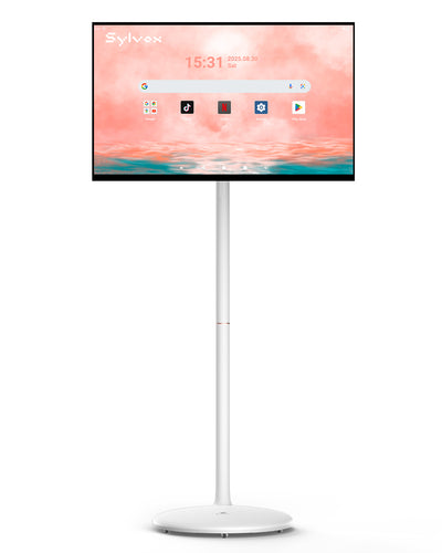 Sylvox 27 Zoll Akku Fernseher – Rollbarer Smart Touch Bildschirm mit 5 Stunden Batterielaufzeit