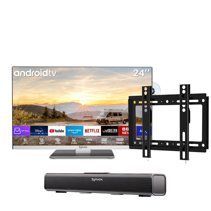 Sylvox 24" Smart 12V TV with DVD Player (2023 Limo Series)