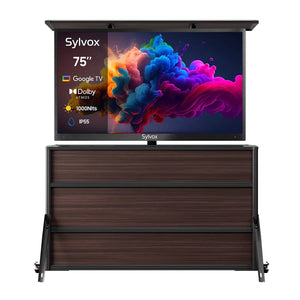 75" Deck Pro QLED 2.0 Outdoor TV + Lift Cabinet Bundle