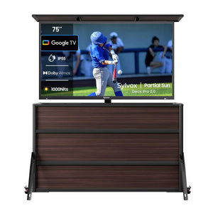 75" Deck Pro 2.0 Outdoor TV + Lift Cabinet Bundle
