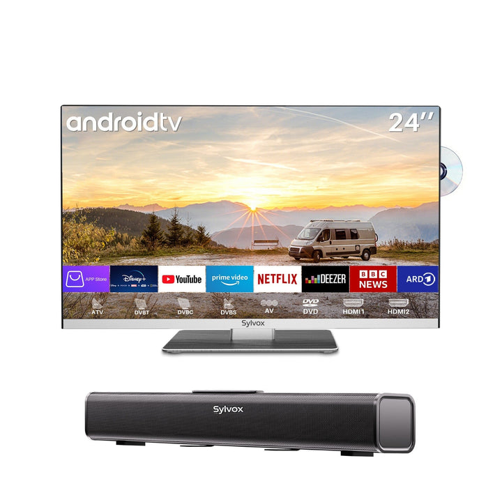 Sylvox 24" Smart 12V TV with DVD Player (2023 Limo Series)