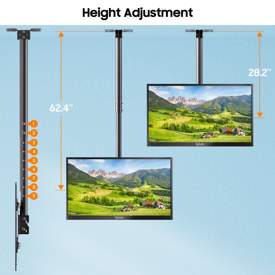 Sylvox TV ceiling mount for outdoor televisions 35"-65"