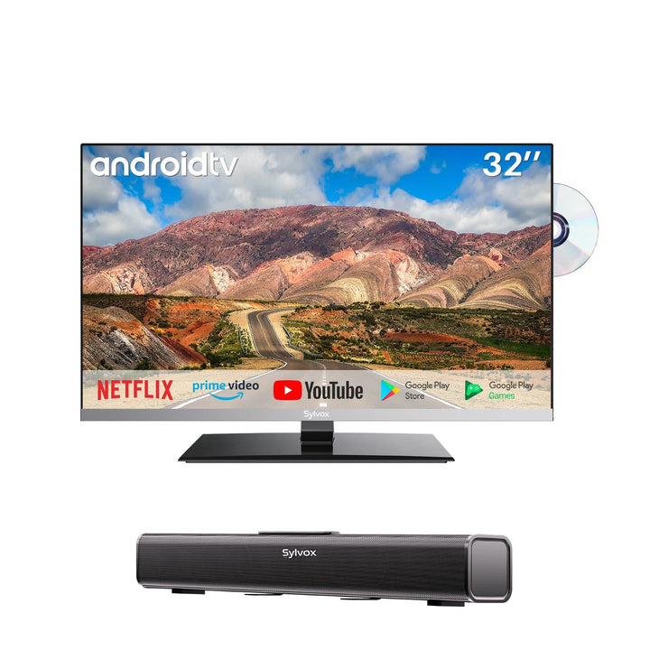 Sylvox 32" Smart 12 Volt Fernseher mit DVD-Player (2023 Limo-Serie)