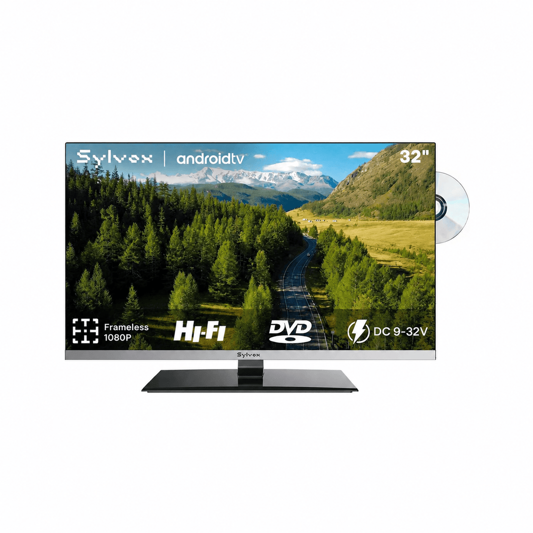 Sylvox 32" 12V Smart TV with Built-in DVD Player – Limo Series