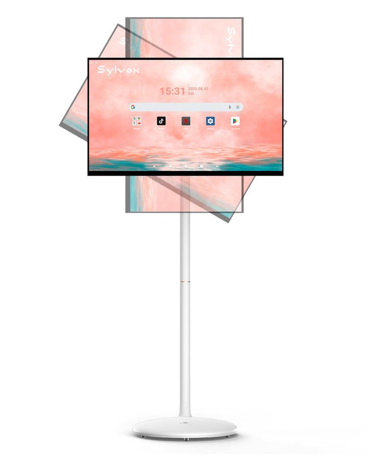 Sylvox 27 Zoll Akku Fernseher – Rollbarer Smart Touch Bildschirm mit 5 Stunden Batterielaufzeit