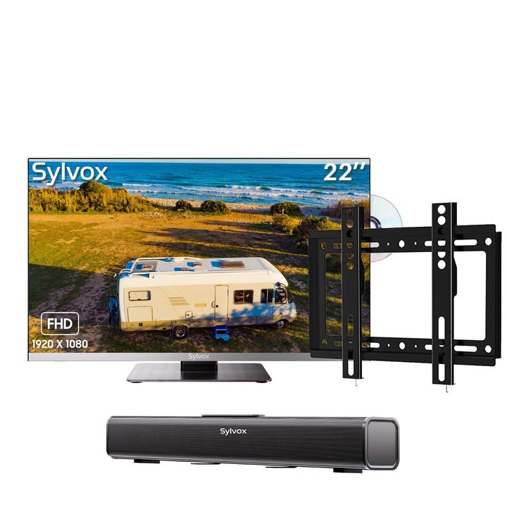 Sylvox 22" 12 Volt Fernseher mit DVD-Player – 2023 RV Serie (Nicht Intelligent)