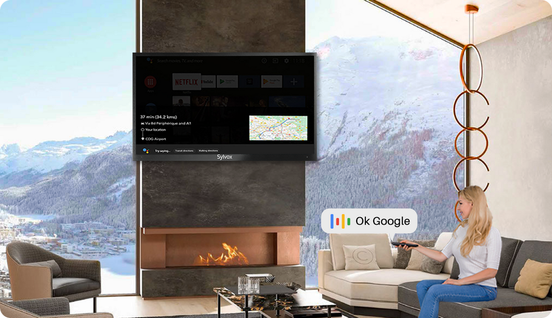 Smart Android TV mit Google Assistant bietet Sprachsteuerung