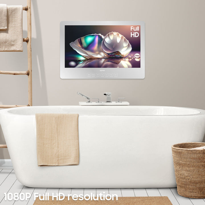 Ein Smart-TV im Badezimmer mit gestochen scharfer 1080P-HD-Bildqualität