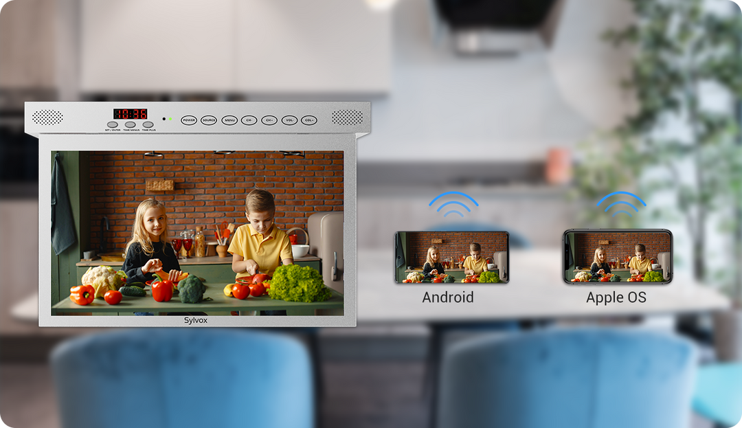 15,6“ Smart TV Pequeña para Cocina (Bajo el Gabinete) para España –  Sylvox-EU