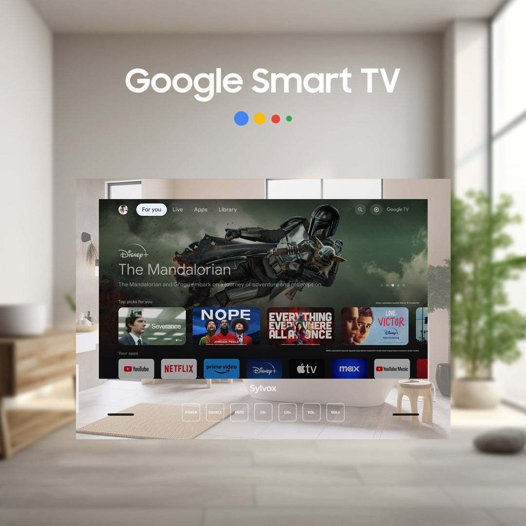 Sylvox 32“ Smart Espejo TV para Baño Impermeable (Montado en la Pared)