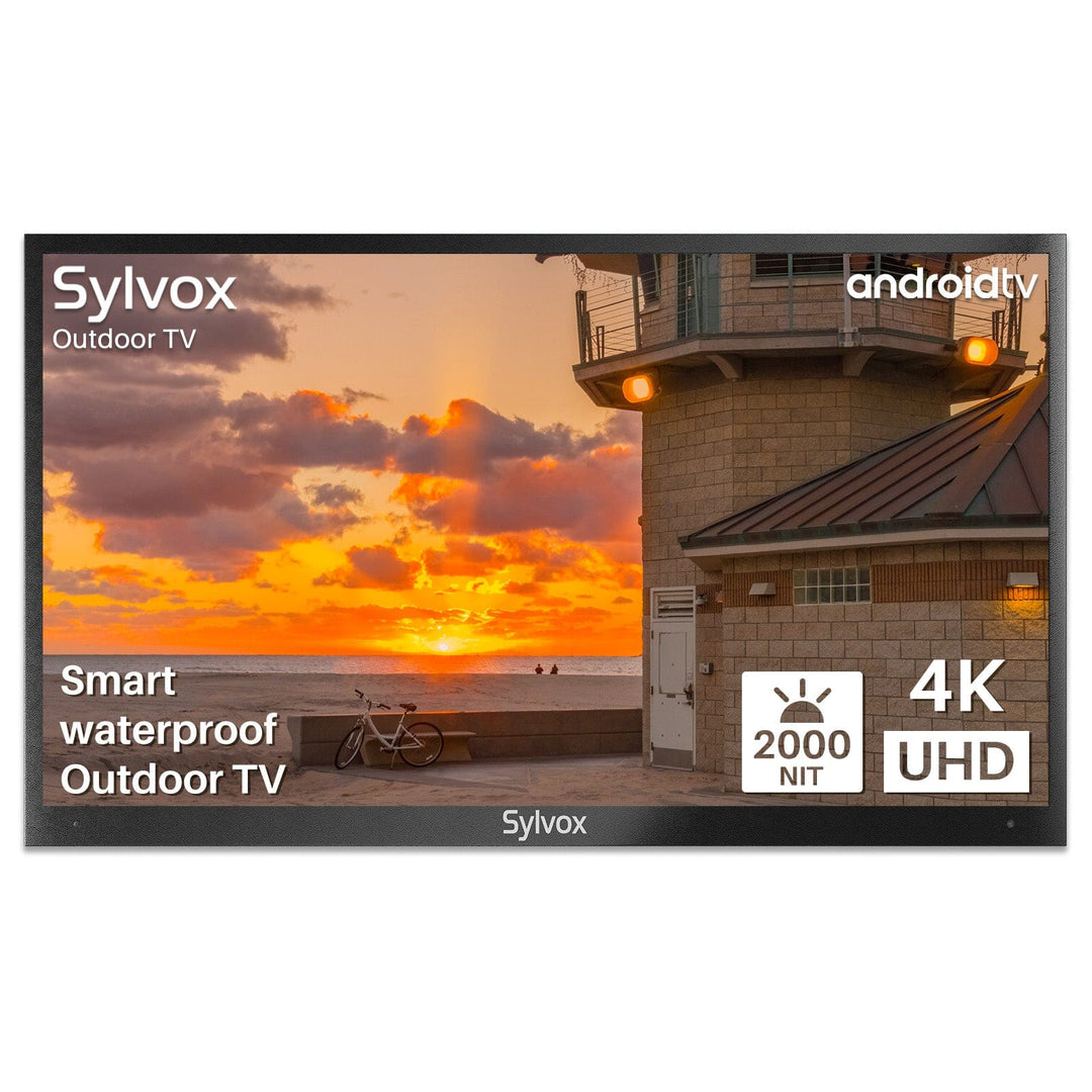 Sylvox 75" Smart TV da Esterno Impermeabile (Pieno Sole) - Serie Pool Pro