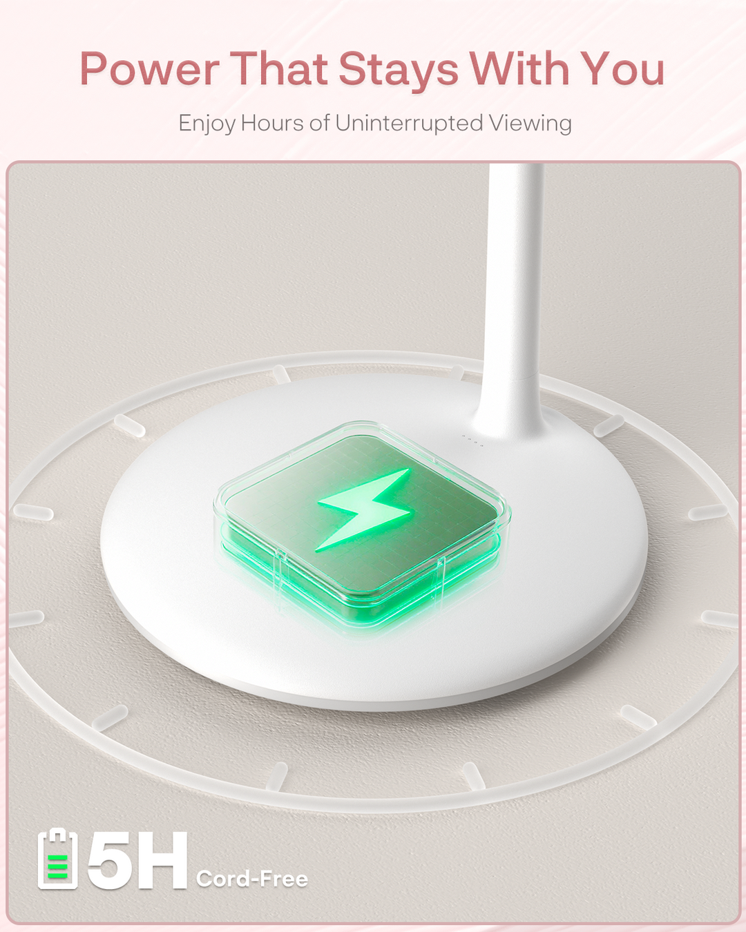 Sylvox 27 Zoll Akku Fernseher – Rollbarer Smart Touch Bildschirm mit 5 Stunden Batterielaufzeit