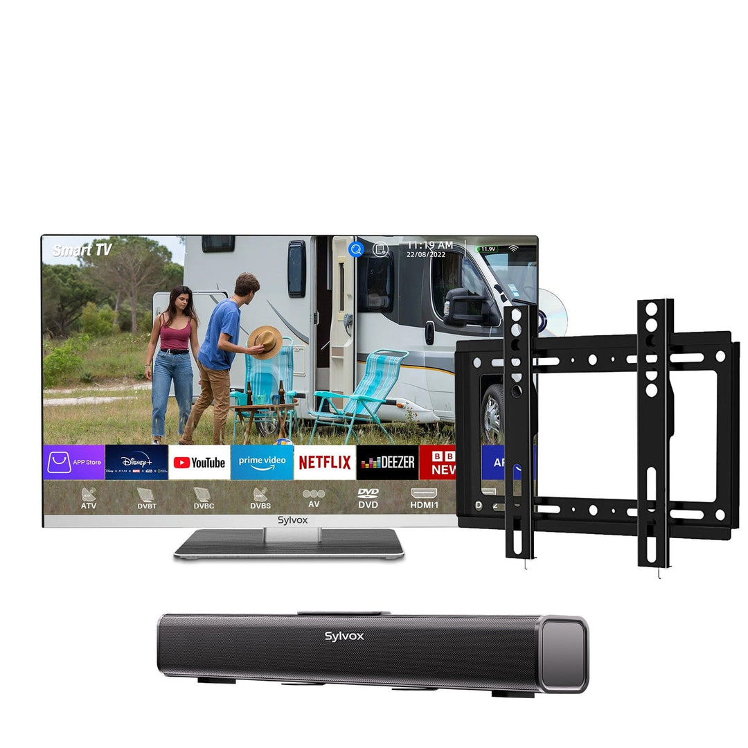 TV 22 pulgadas Android tv inteligente Smart TV LED de 12 V CC TV