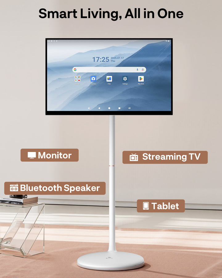 Sylvox 32 Zoll Akku Fernseher – Rollbarer Smart Touch Bildschirm mit 5 Stunden Batterielaufzeit