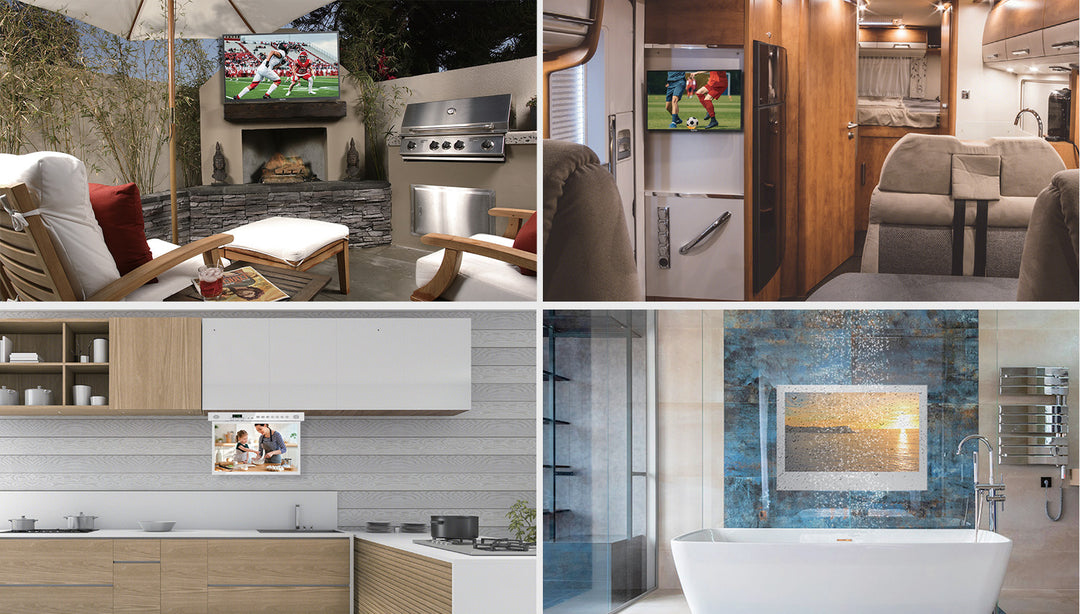 Sylvox bietet Outdoor-Fernseher, demnächst erscheinende Badezimmer-Fernseher, Küchen-Fernseher, Wohnmobil-Fernseher und tragbare Fernseher an.