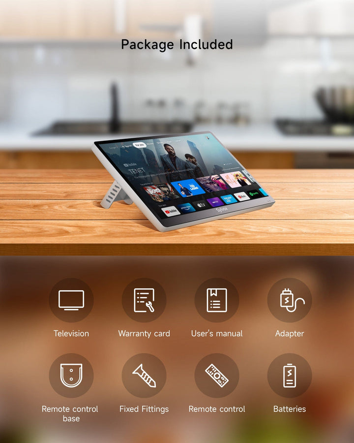Sylvox Televisor inteligente bajo encimera de 15,6" para la cocina (2024)