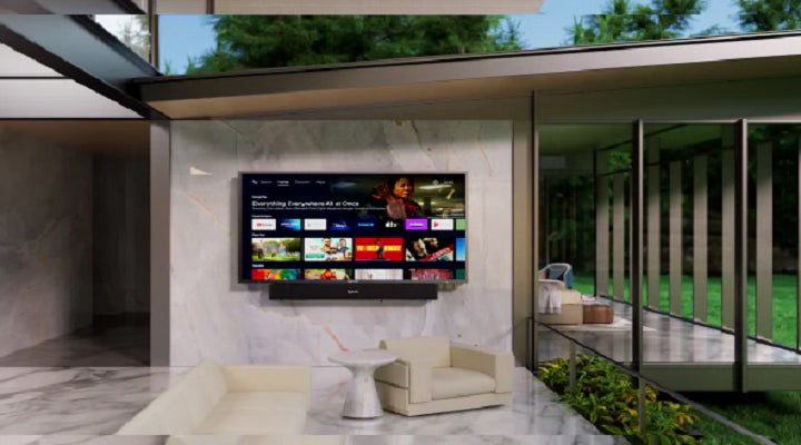 Smart Outdoor-Fernseher für die Nutzung auf der Terrasse
