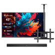 43" Google Telewizor zewnętrzny - 2000 nitów QLED Ultra jasny do pełnego słońca - Pool Pro QLED 2.0 Series
