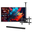 43" Google Telewizor zewnętrzny - 2000 nitów QLED Ultra jasny do pełnego słońca - Pool Pro QLED 2.0 Series