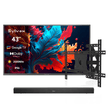43" Google Telewizor zewnętrzny - 2000 nitów QLED Ultra jasny do pełnego słońca - Pool Pro QLED 2.0 Series