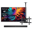 65" Google Telewizor zewnętrzny - 2000 nitów QLED ultra jasny do pełnego słońca - Pool Pro QLED 2.0 Series