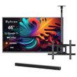 65" Google Telewizor zewnętrzny - 2000 nitów QLED ultra jasny do pełnego słońca - Pool Pro QLED 2.0 Series