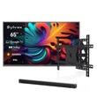 65" Google Telewizor zewnętrzny - 2000 nitów QLED ultra jasny do pełnego słońca - Pool Pro QLED 2.0 Series