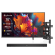 75" Google Telewizor zewnętrzny - 2000 nitów QLED Ultra jasny do pełnego słońca - Pool Pro QLED 2.0 Seria