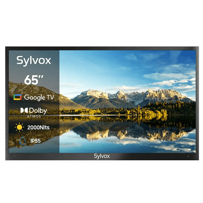 Sylvox-EU 65" Smart Outdoor Fernseher von Google TV - 2024 Pool Pro Serie 2.0 Gen.